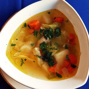 Sopa de Pollo. slow cooked chicken,noodles,potato ,cabbage,carrots,broccoli